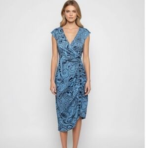 Anthro Plenty By Tracy Reese Silk Faux Wrap Dress